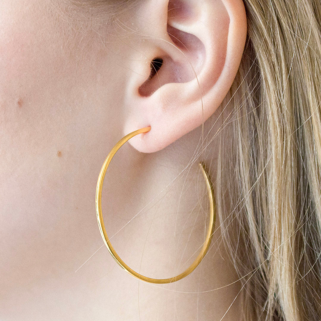 Créoles rondes Vermeil fines