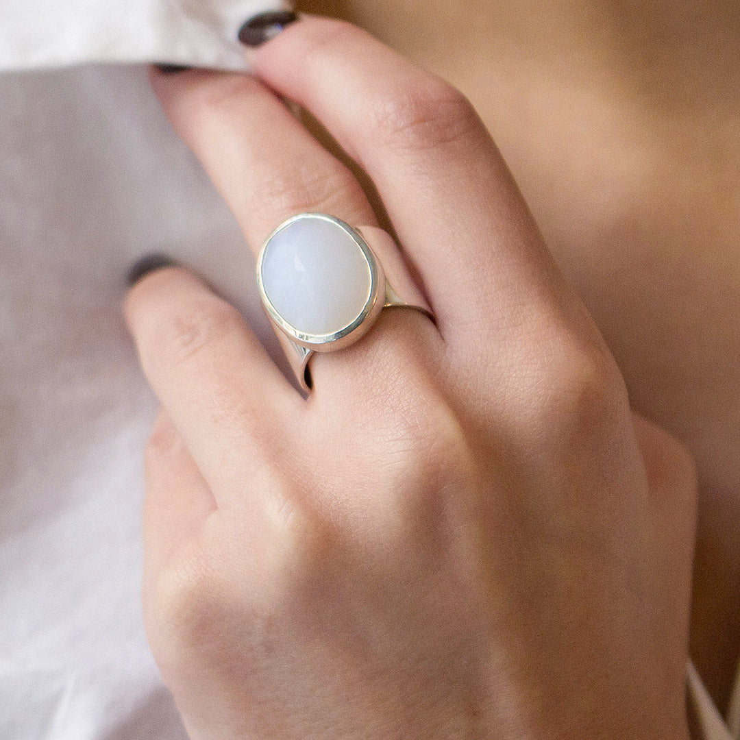 Ring 70 Blue Chalcedony