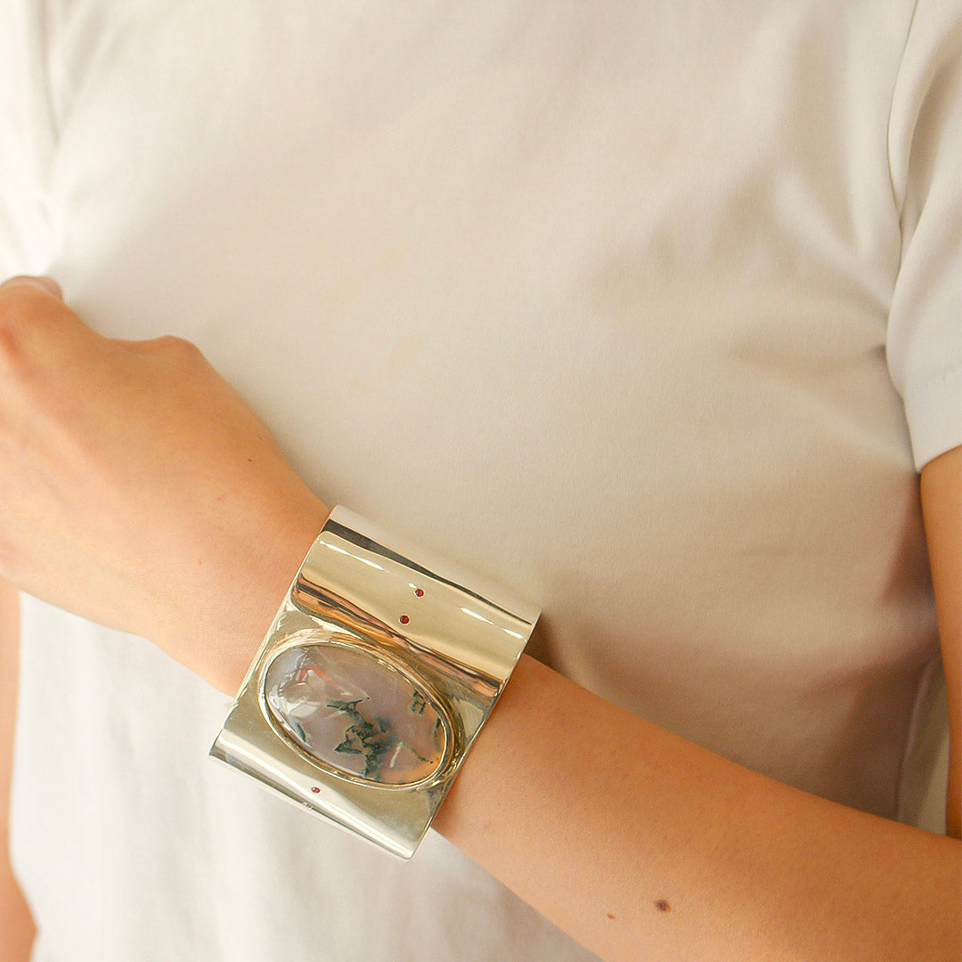 Moss Agate Cuff