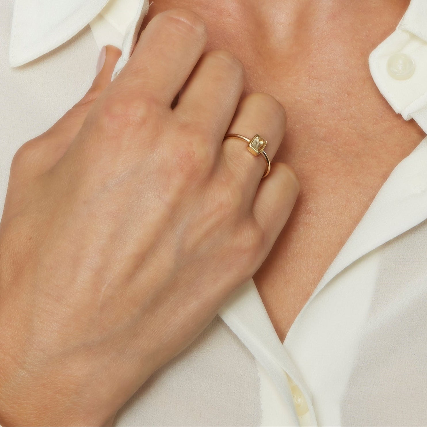 Small Imperial Topaz Ring