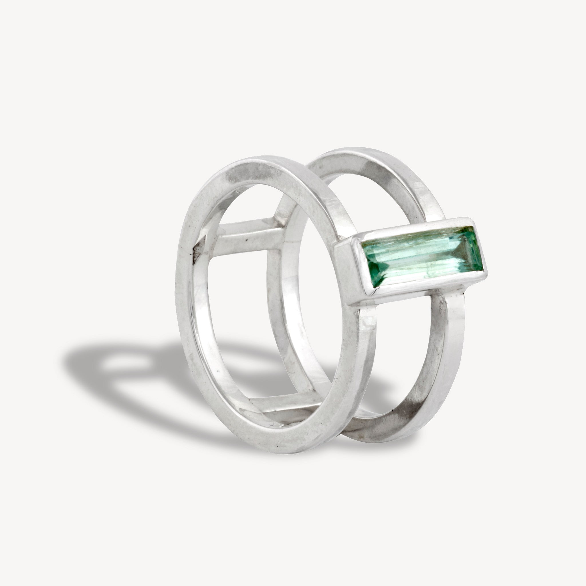 Aquamarine Graphic Ring