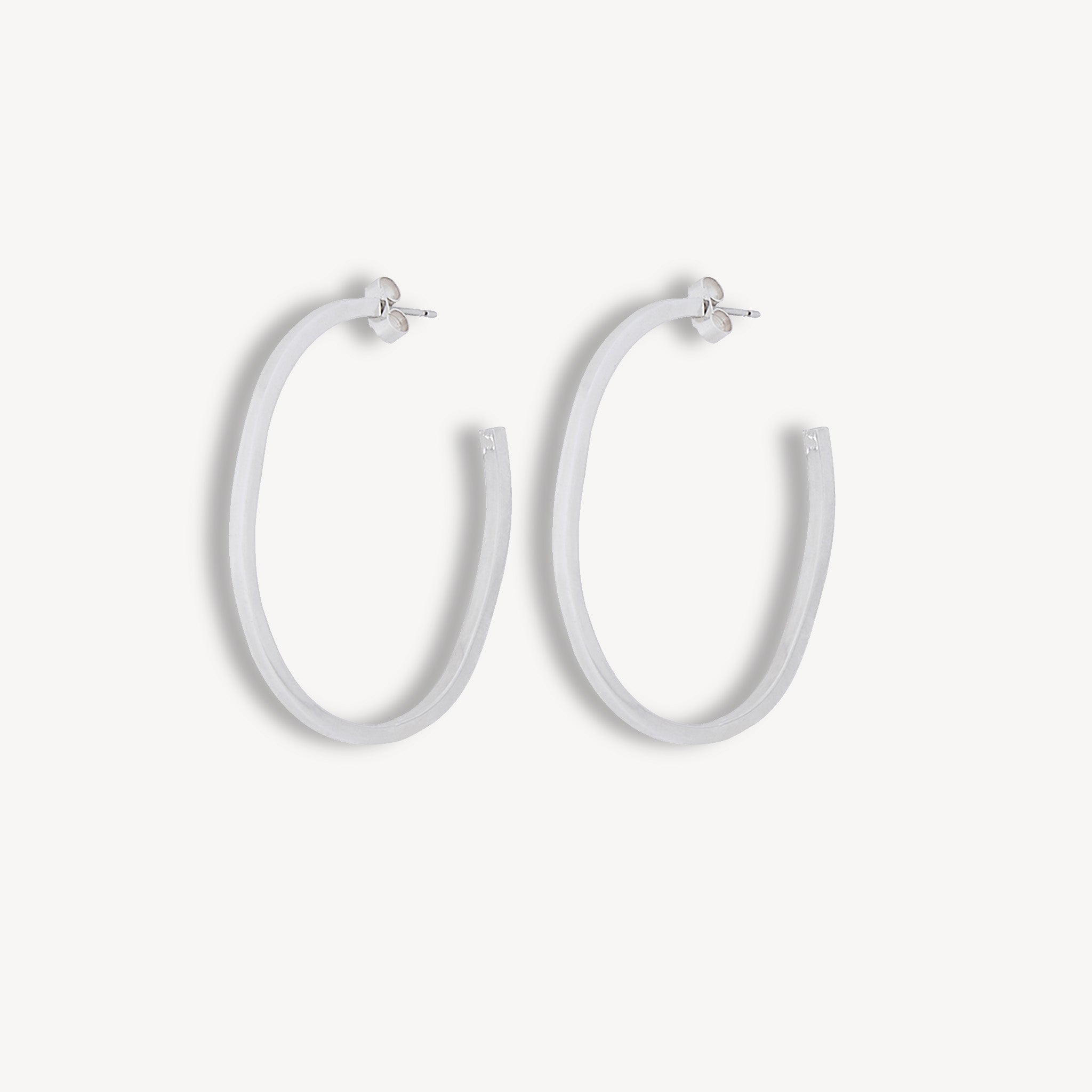 Large Oval Hoop Earrings