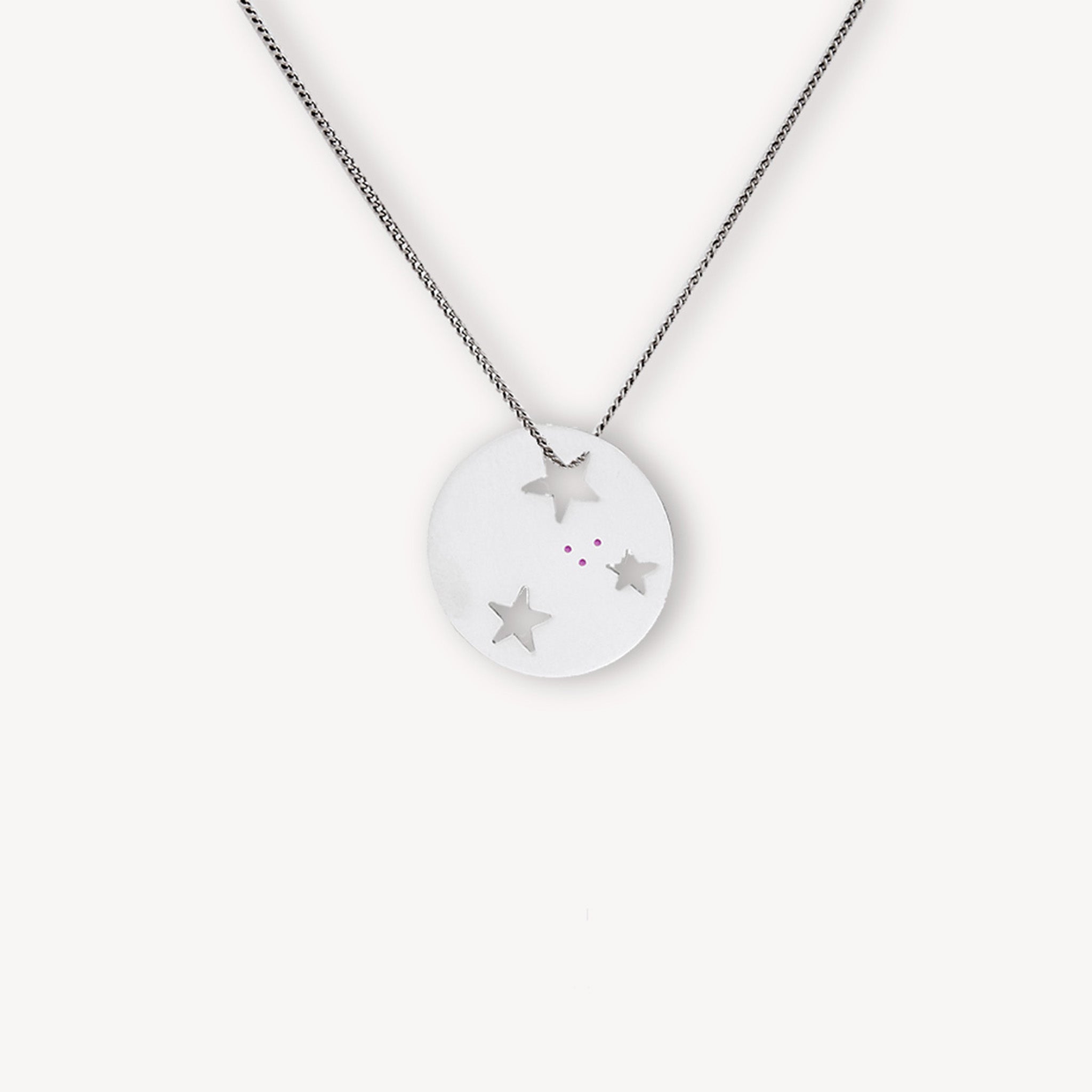 Pendentif étoiles Saphirs roses