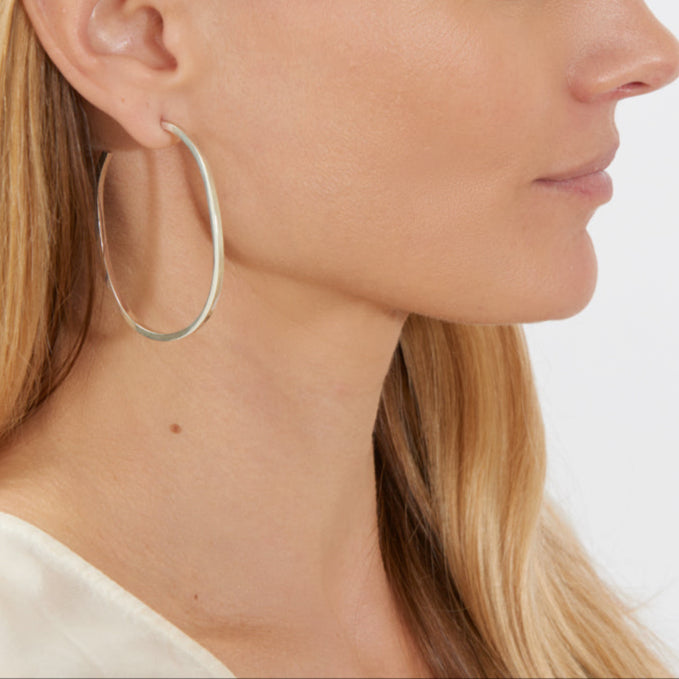 Large Oval Hoop Earrings