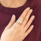 Bague Croisée Saphirs Roses