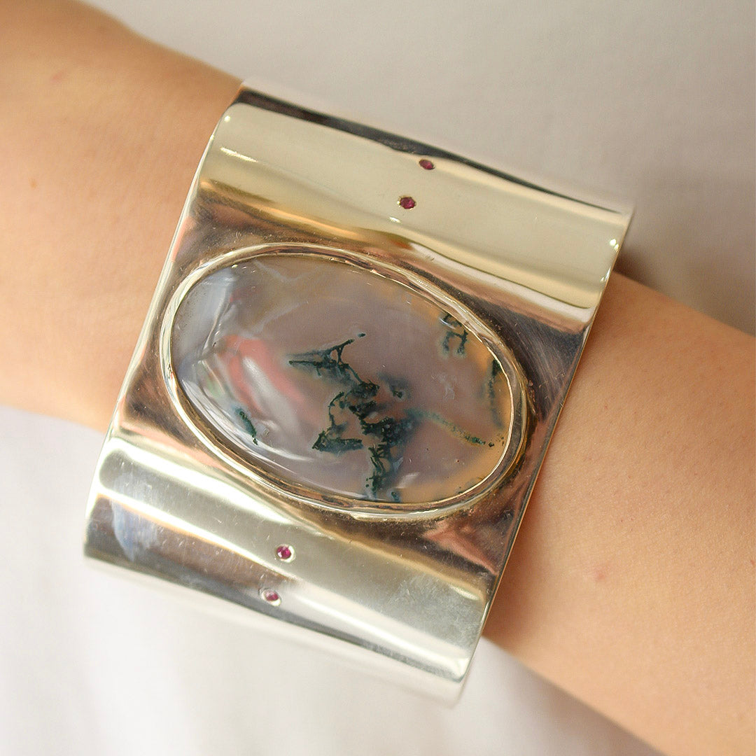 Moss Agate Cuff
