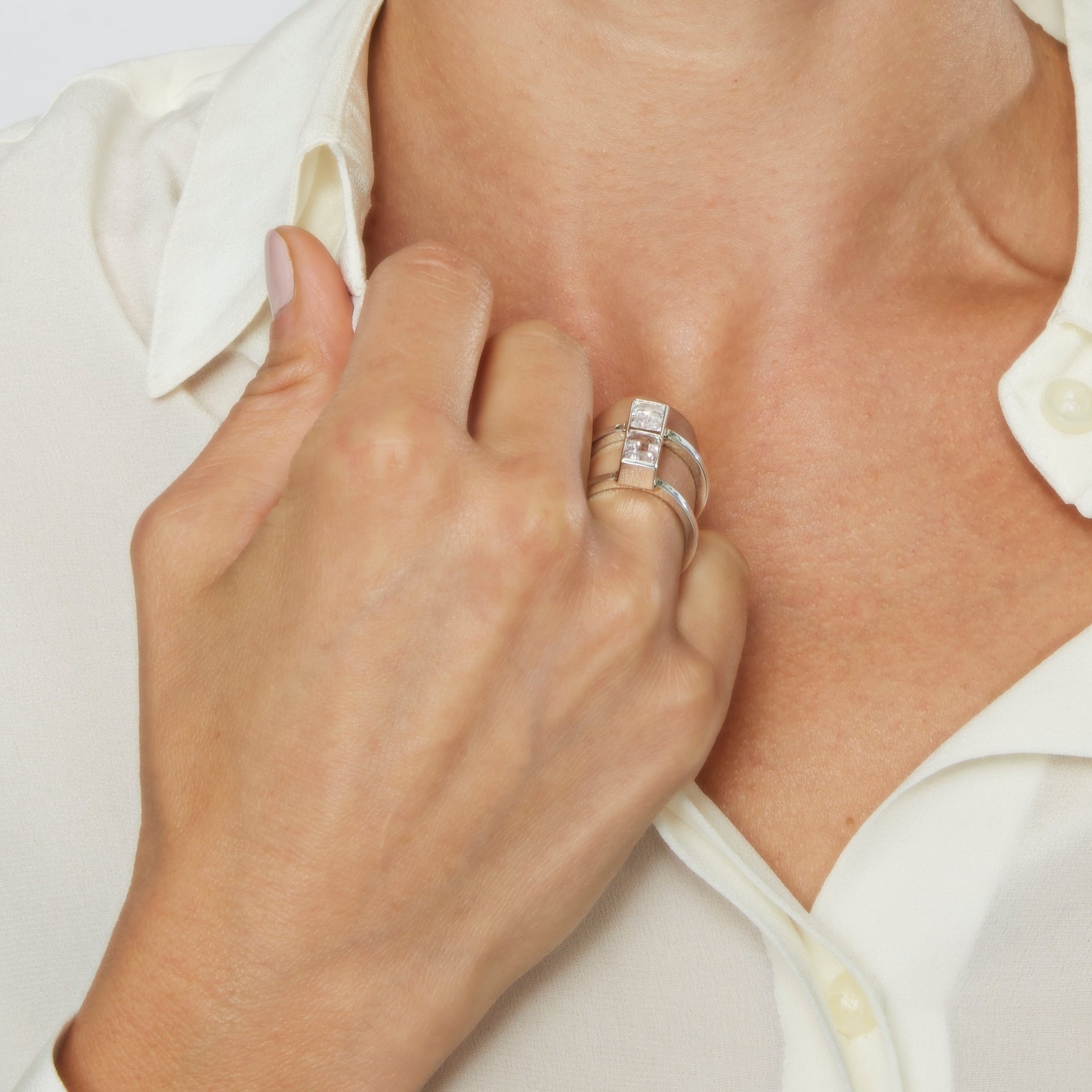 Kunzite Graphic Ring