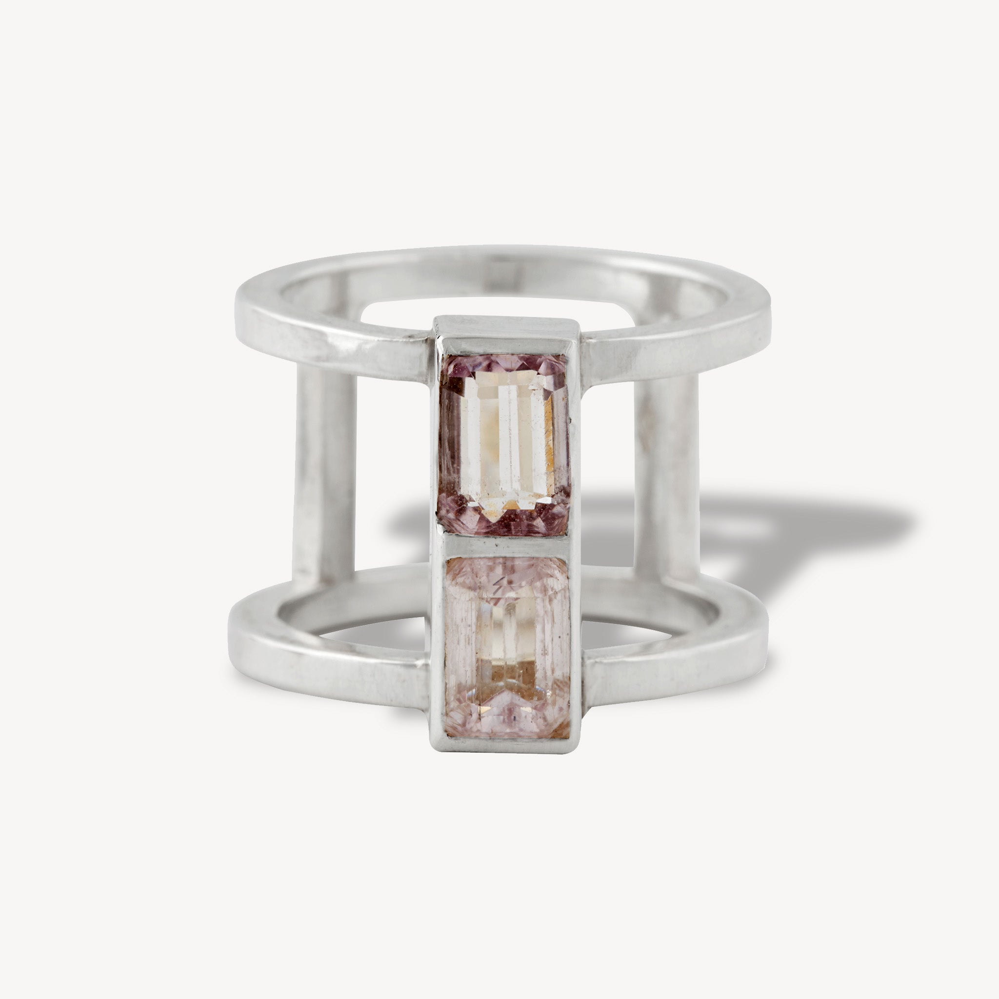 Kunzite Graphic Ring