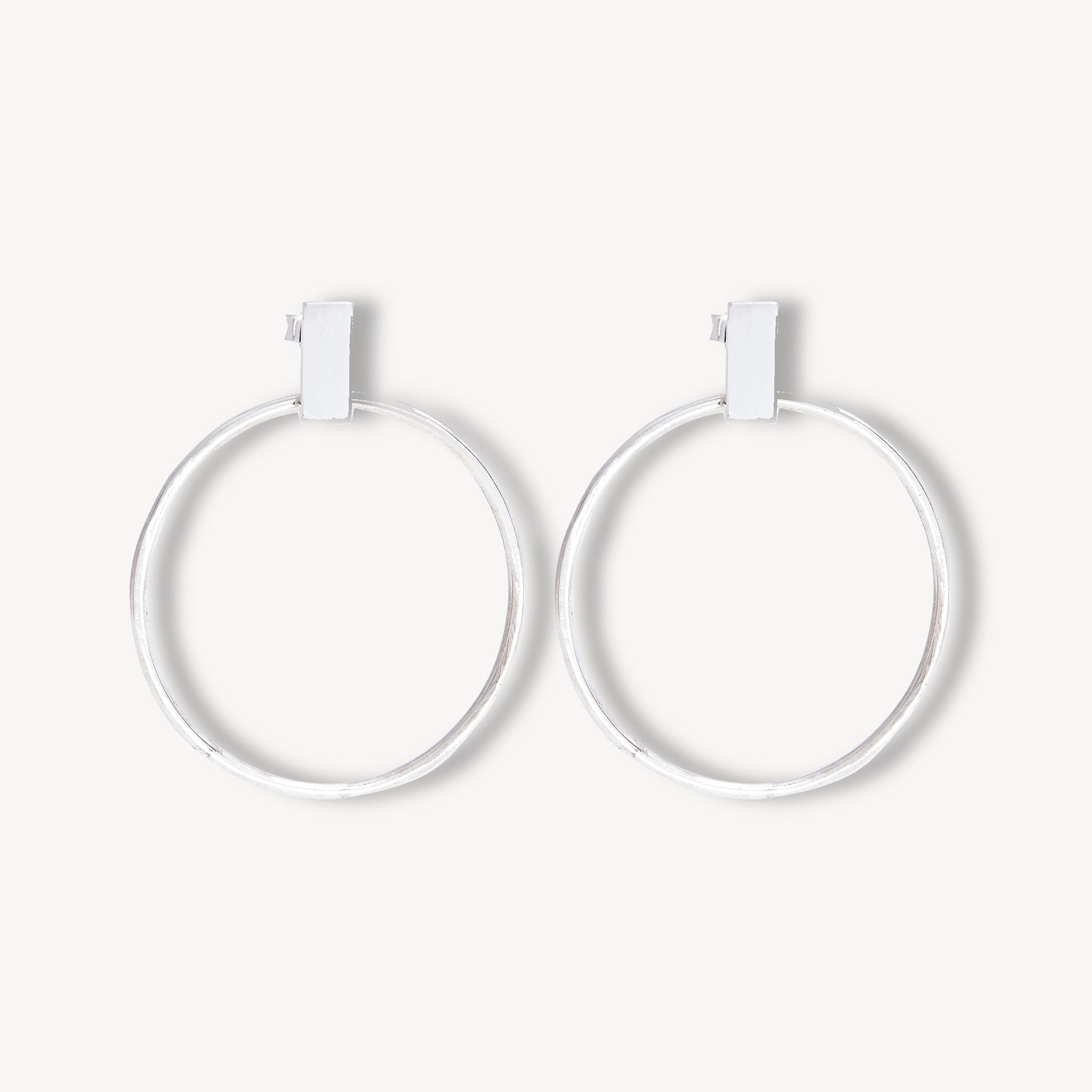 Créoles Bulle et rectangle Lisse