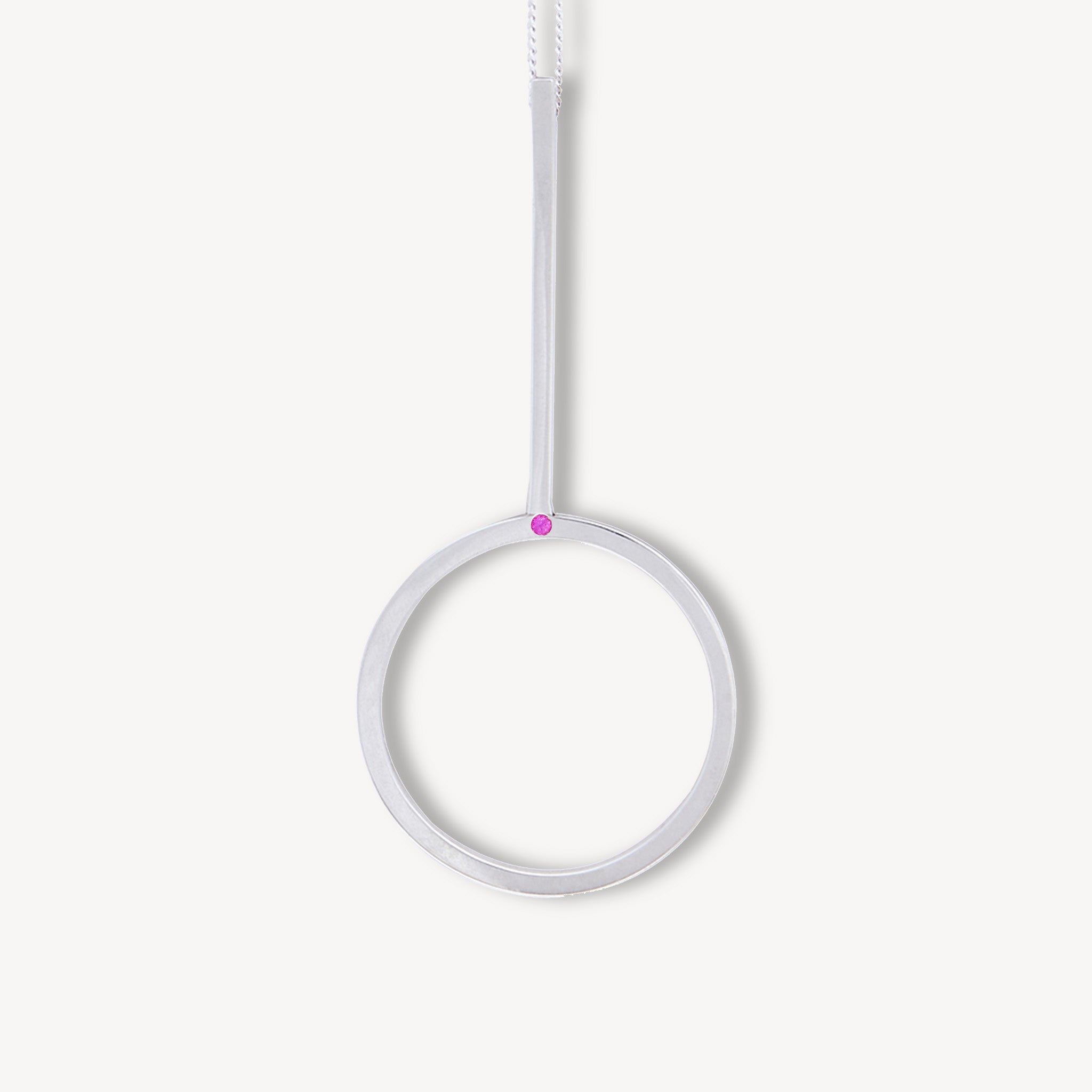 Pendentif Souflabulle Saphir Rose