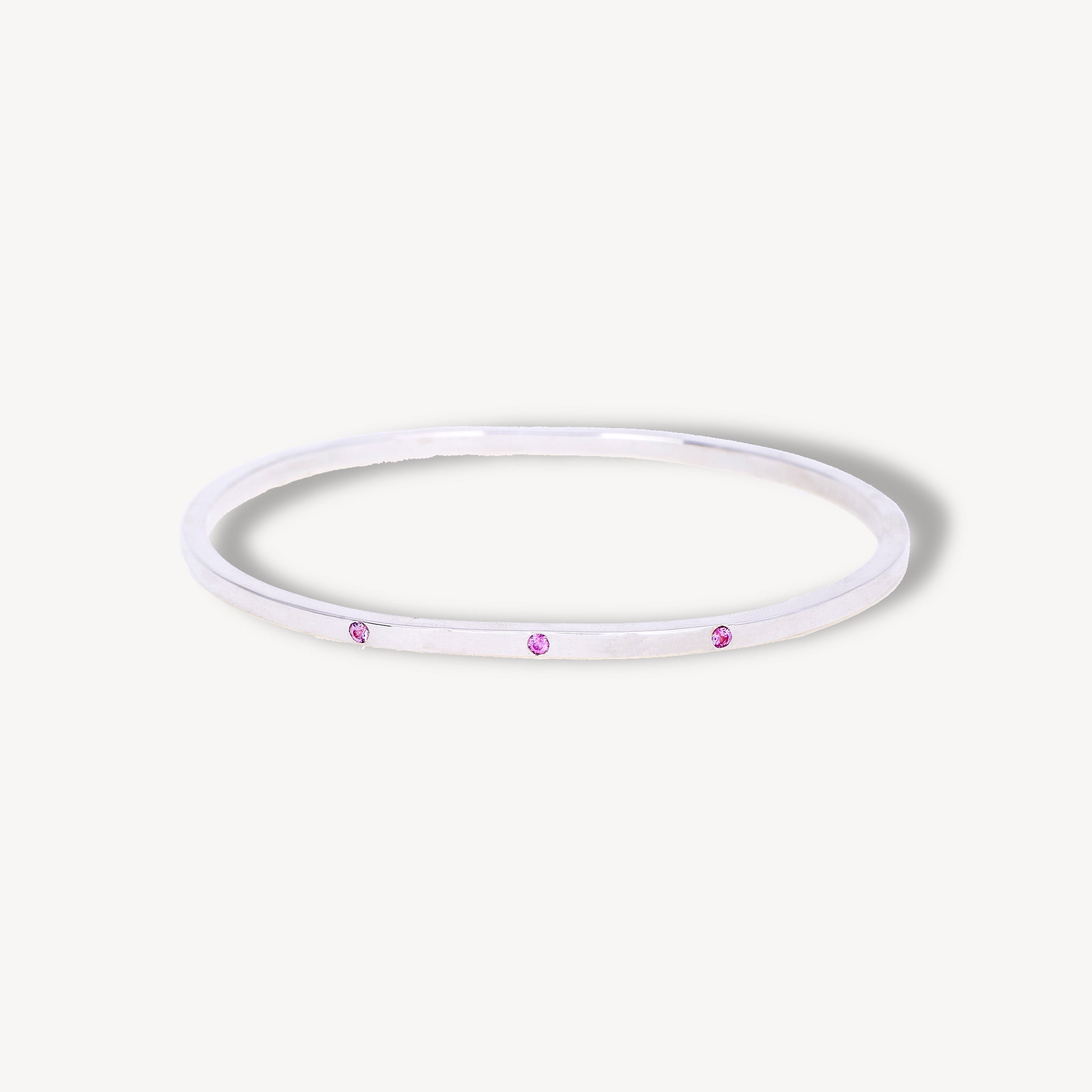 Jonc Ovale LIGHT 4 mm Tourmalines Roses
