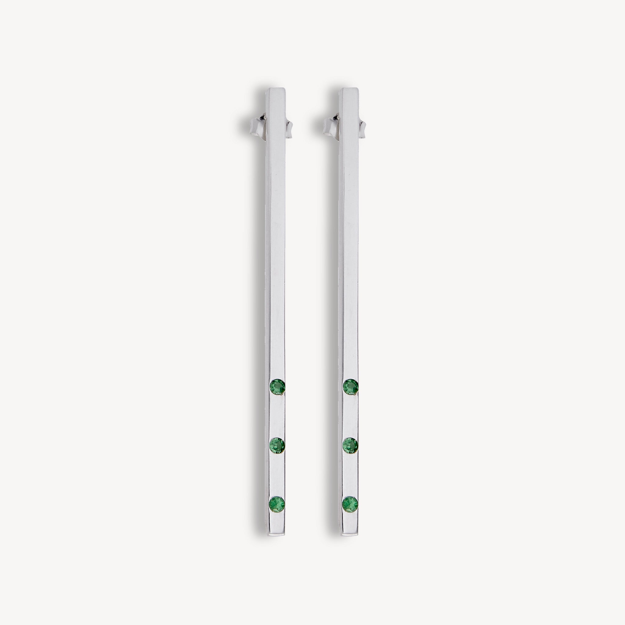 Boucles d'Oreilles Lignes Tsavorites