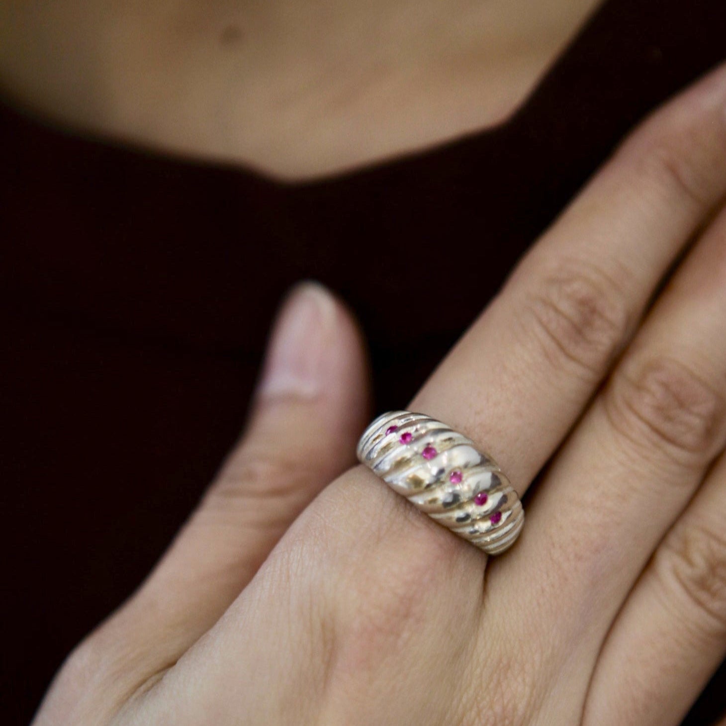 Bague Godron