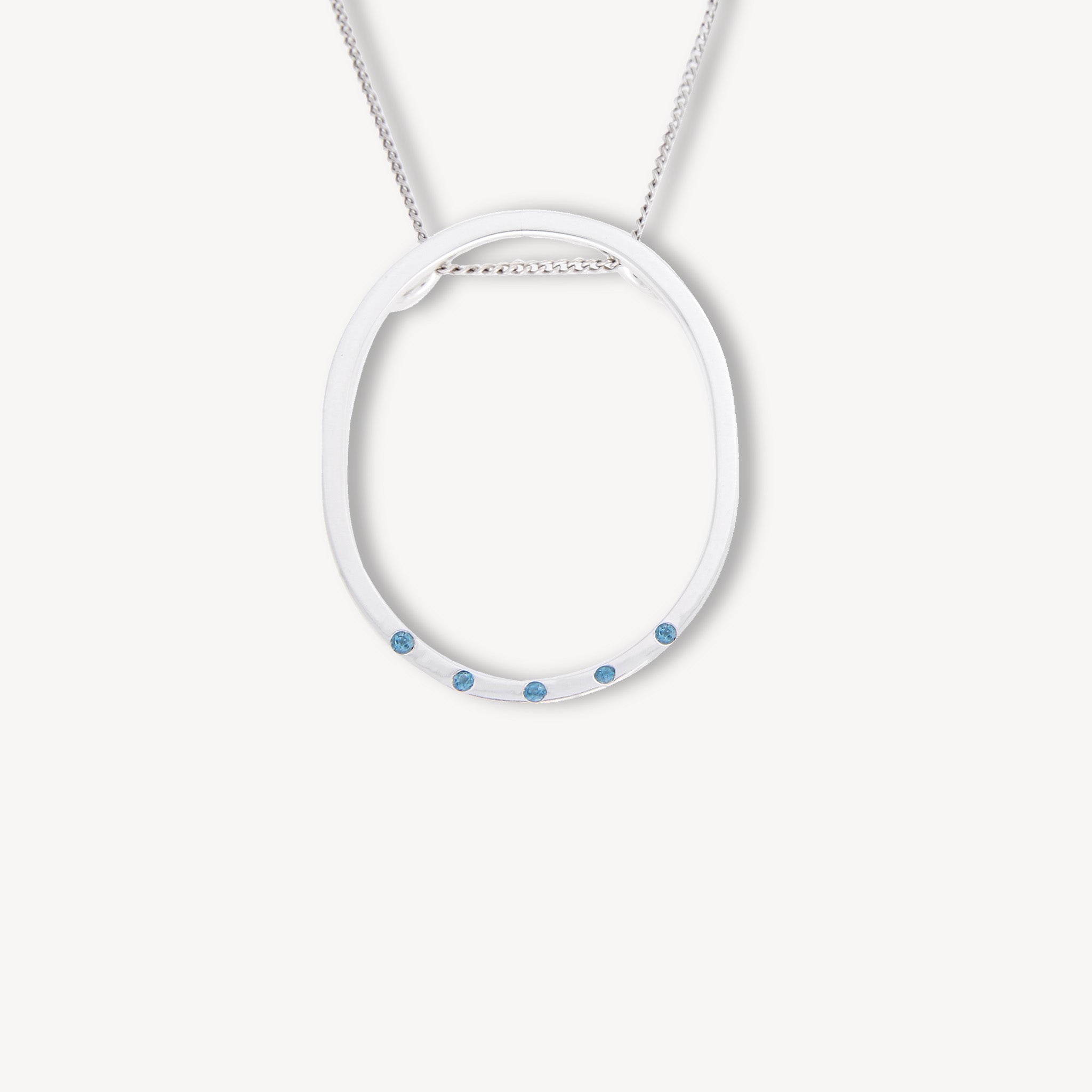 Petit pendentif Ovale topazes