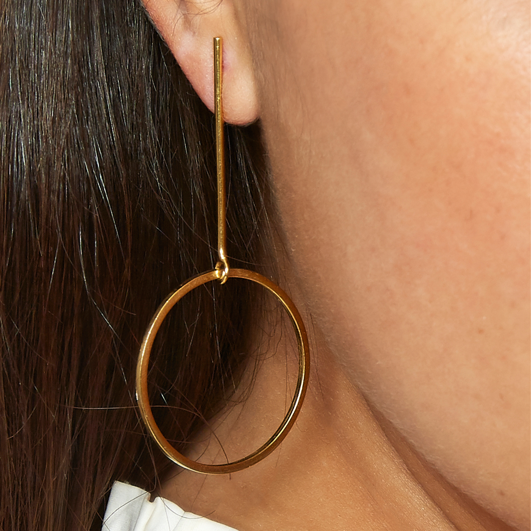 Boucles d'Oreilles Bulle Suspendue Gemme Joaillerie
