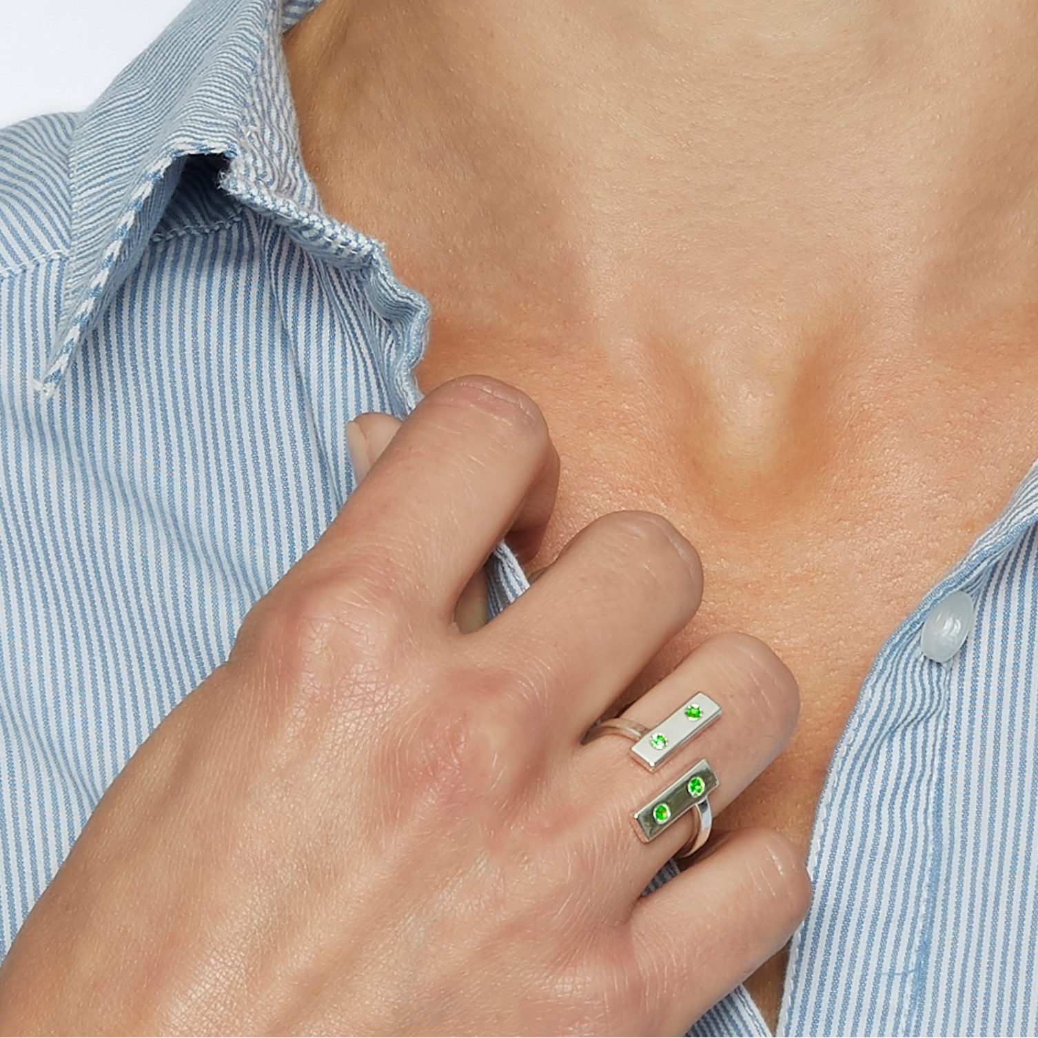 Bague Parallèles Gemme Joaillerie