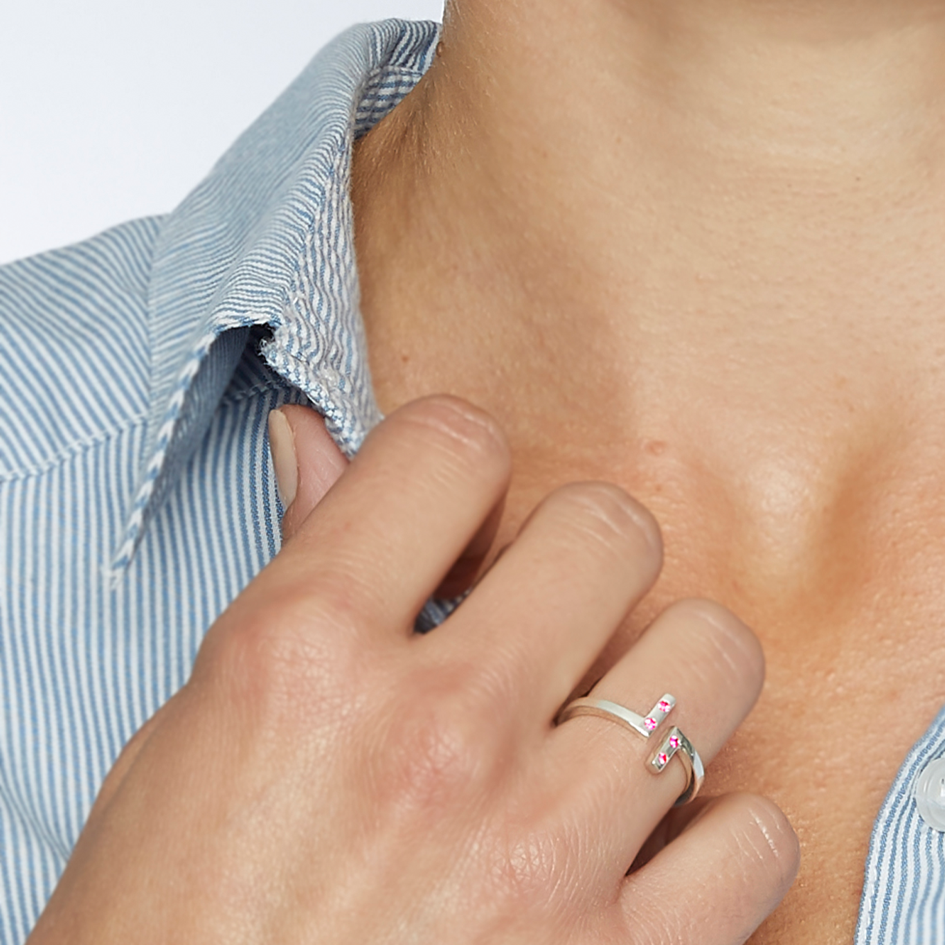 Bague Zig Zag Gemme Joaillerie