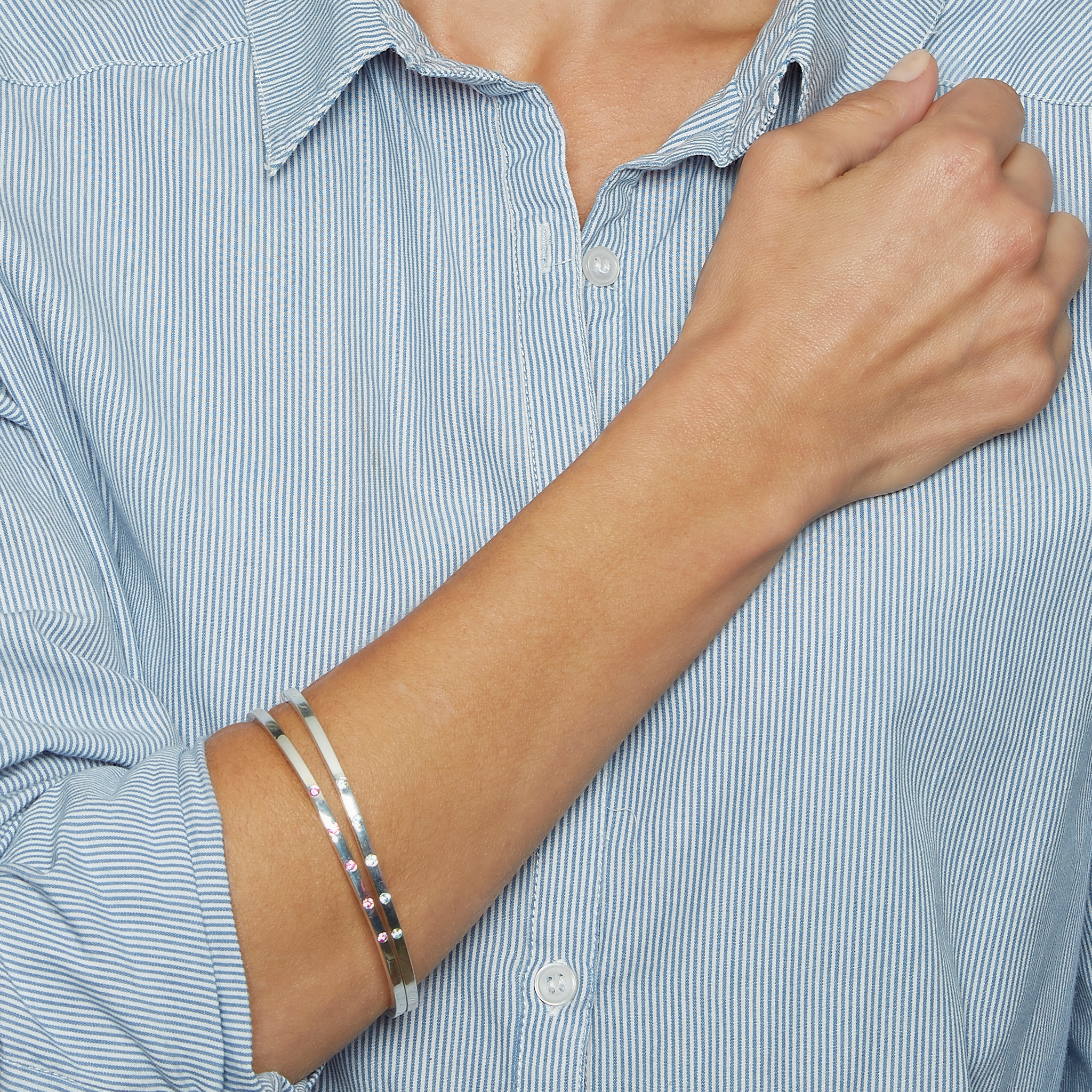 Jonc Ovale LIGHT 2 mm Topazes Blue London