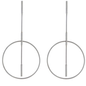 Pendants d’oreilles Bulle Percée argent GEMME Joaillerie, un design aérien et élégant.
