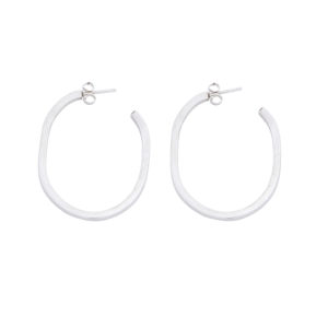 Créoles Ovales Bulles argent petit modèle GEMME Joaillerie, intemporelles et raffinées.