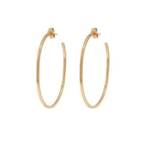 Créoles ovales vermeil fil fin GEMME Joaillerie, élégance et finesse intemporelle.